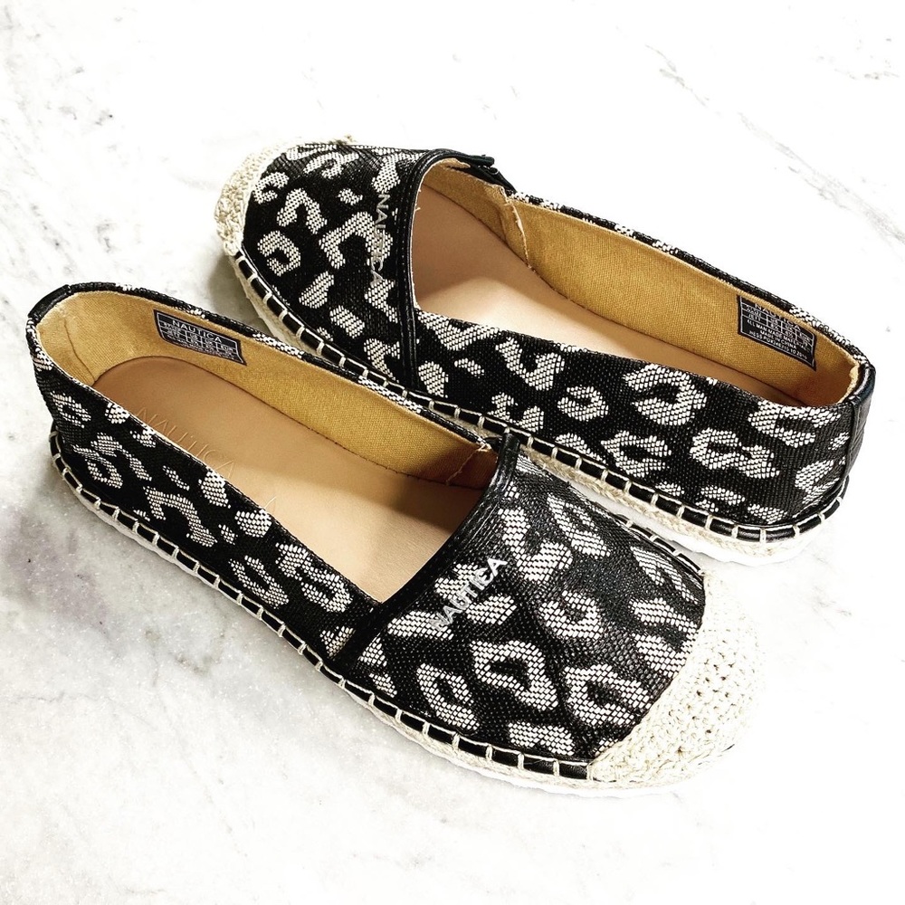 NWOB Nautica Espadrilles, leopard print, sz 8.5